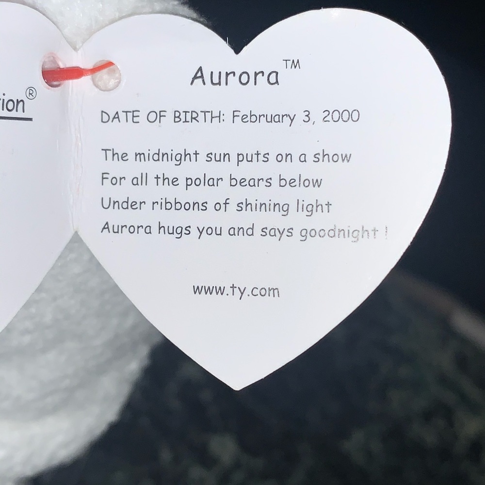 TY Beanie Babies 2000 Aurora Polar Bear - Picture 7 of 8